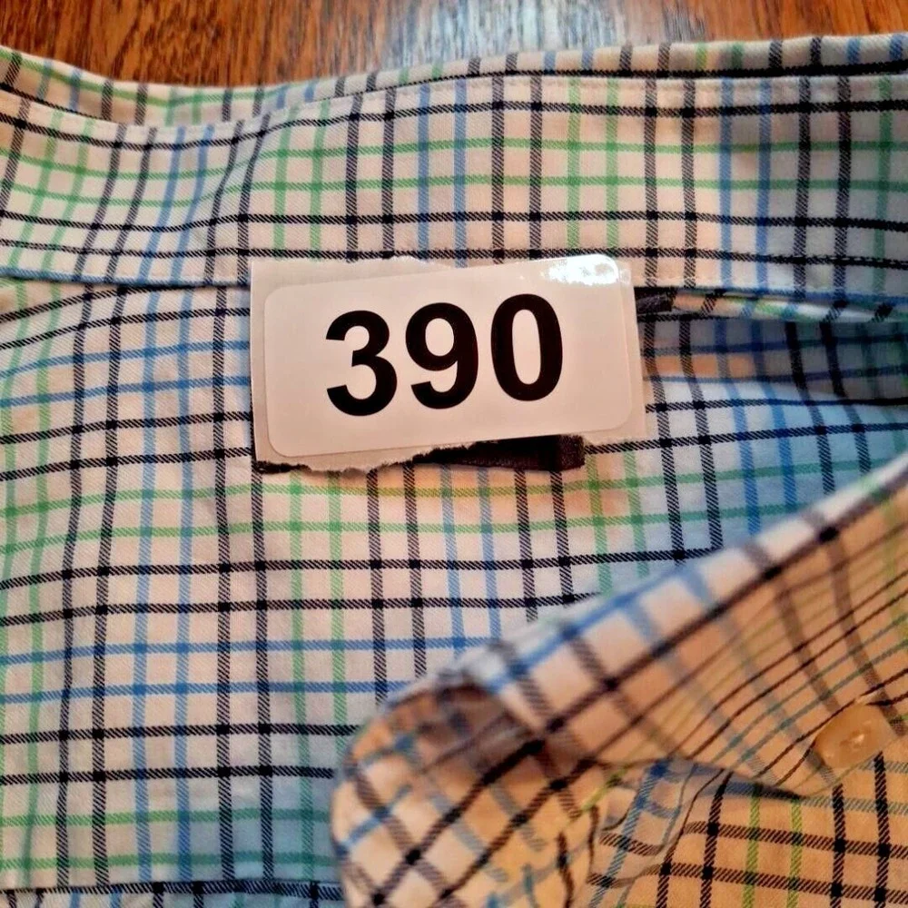 Turtleson Blue Green Check Mens Button up Shirt Size XL Preppy‎  Easter Spring - Picture 3 of 9